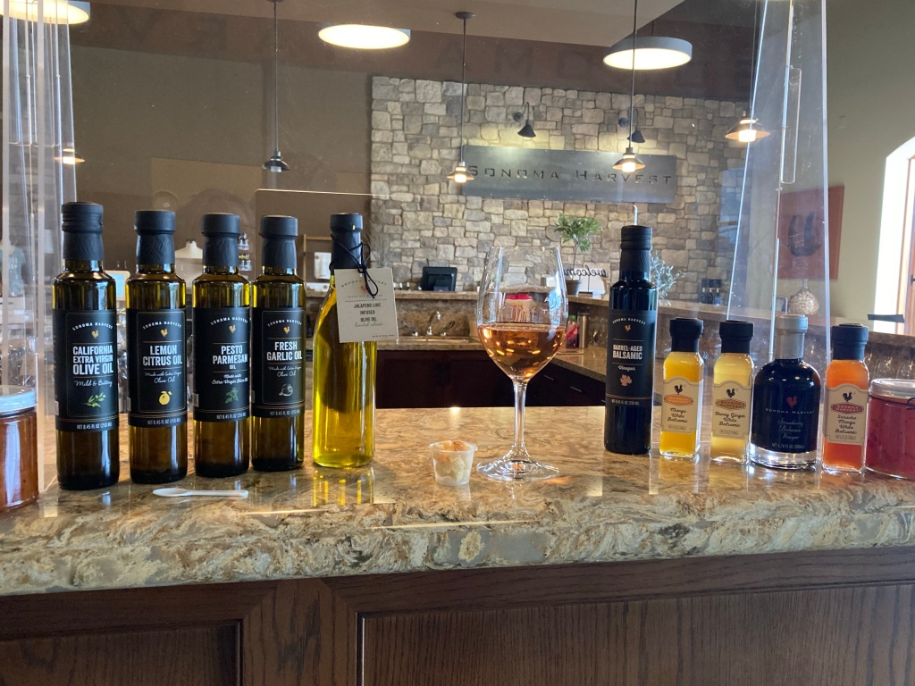 Sonoma Harvest olive oil and balsamic vinegar tasting 