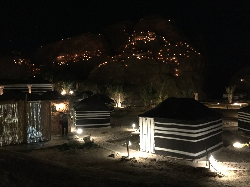 Seven Wonders Bedouin Camp at night